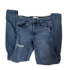 Zara Girls Skinny Blue Distressed Jeans size 11-12
